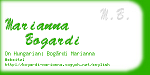 marianna bogardi business card